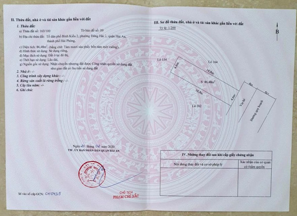 Bán Đất TĐC TaSa Duyên Hải – Bình Kiều – Đông Hải 2 – Hải An – Hải Phòng. 