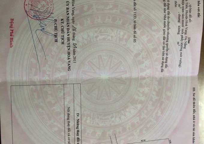 BÁN LÔ ĐẤT ĐẸP THÔN YẾN NÊ 1, XÃ HÒA TIẾN, HÒA VANG, ĐÀ NẴNG