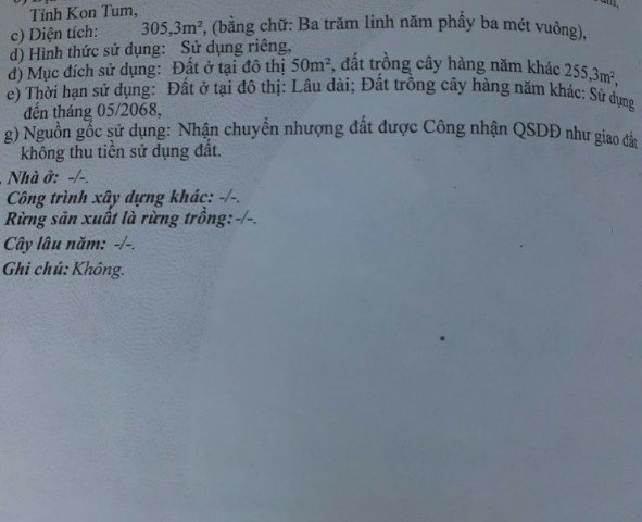 CÒN MỘT LÔ DUY NHẤT VỊ TRÍ ĐẮC ĐỊA MẶT TIỀN PHẠM VĂN ĐỒNG.PHƯỜNG TRẦN HƯNG ĐẠO , TP KON TUM, TỈNH KON TUM