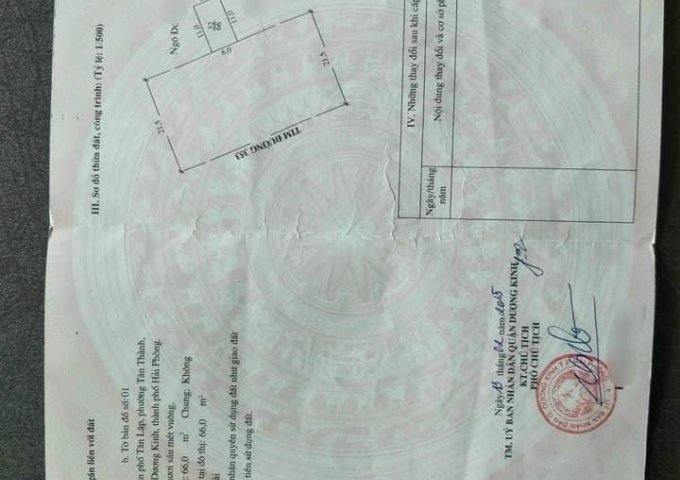 CHỦ NHÀ GỬI BÁN LÔ ĐẤT MẶT ĐƯỜNG 353 (PHẠM VĂN ĐỒNG) DƯƠNG KINH, HẢI PHÒNG