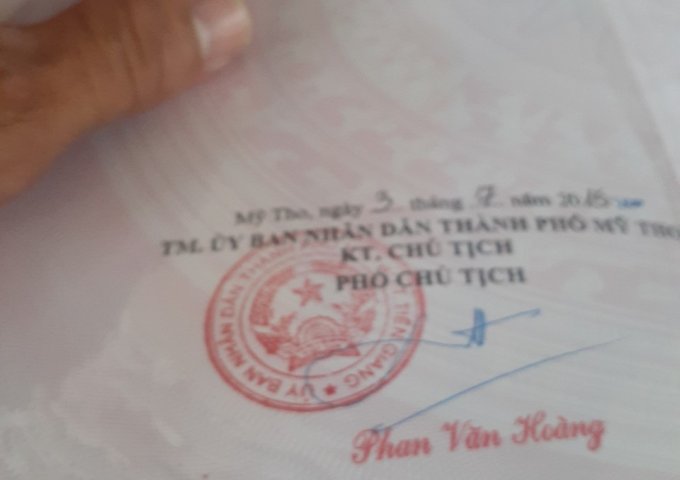 CẦN BÁN LẠI LÔ ĐẤT Ở ẤP GIÁP NƯỚC, XÃ PHƯỚC HẠNH, TP MỸ THO, TIỀN GIANG