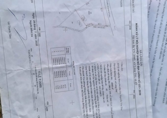 CẦN BÁN LÔ ĐẸP ĐẤT CÁCH MẶT TIỀN ĐƯỜNG NHỰA VÀO SÂN BAY 10M, XÃ LÁNG DÀI, HUYỆN ĐẤT ĐỎ, BÀ RỊA VŨNG TÀU.LIÊN HỆ : 0967599689