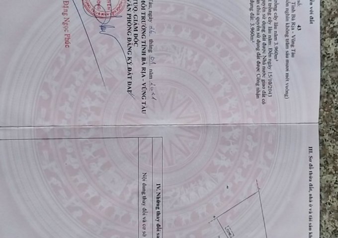 CẦN BÁN LÔ ĐẸP ĐẤT CÁCH MẶT TIỀN ĐƯỜNG NHỰA VÀO SÂN BAY 10M, XÃ LÁNG DÀI, HUYỆN ĐẤT ĐỎ, BÀ RỊA VŨNG TÀU.LIÊN HỆ : 0967599689