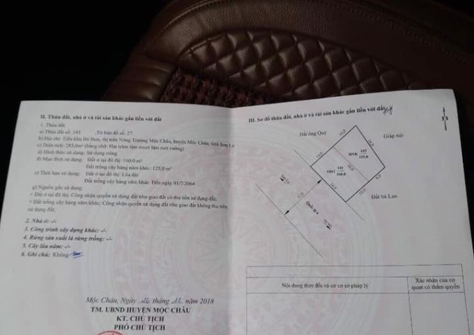 CHÍNH CHỦ CẦN BÁN ĐẤT THỔ CƯ TẠI TIỂU KHU BÓ BUN, THỊ TRẤN NÔNG TRƯỜNG MỘC CHÂU, SƠN LA, SĐT 0787486599 - 0912528026