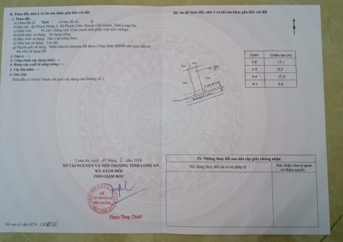 KẸT TIỀN DO LÀM ĂN CẦN BÁN GẤP MIẾNG ĐẤT NỀN Ở PHƯỚC LÂM, CẦN GIUỘC, LONG AN