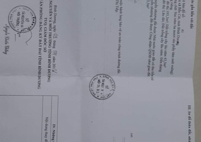 CHÍNH CHỦ BÁN NHANH LÔ ĐẤT GIÁ ĐẦU TƯ TẠI PHƯỜNG HÒA LỢI, BẾN CÁT, BÌNH DƯƠNG