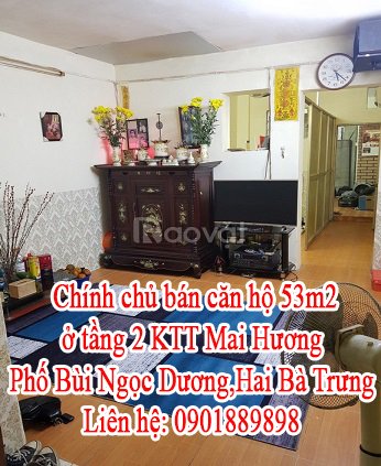 Chính chủ bán căn hộ ở tầng 2 tập thể Mai Hương, Phố Bùi Ngọc Dương, Hai Bà Trưng, Hà Nội.