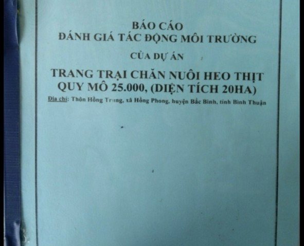 CẦN SANG NHƯỢNG 20HA ĐẤT TẠI XÃ HỒNG PHONG, BẮC BÌNH, BÌNH THUẬN.
