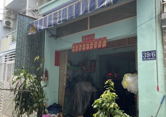 Nhà 39/6 Miếu  Bình Đông, hẻm 4m thông, 4x12, lửng, 3ty4 TL
