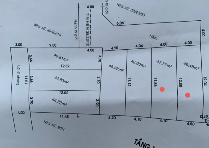 BÁN GẤP 2 LÔ ĐẤT VỊ TRÍ ĐĂC ĐỊA TẠI ĐƯỜNG HOÀNG BẬT ĐẠT, PHƯỜNG 15, QUẬN TÂN BÌNH, TPHCM . LH 0981826123