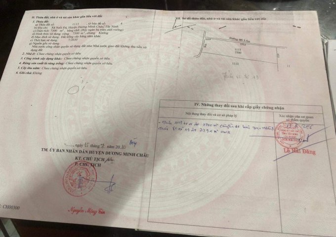 BÁN ĐẤT GIÁP RANH TP TÂY NINH, GẦN KDL NÚI BÀ ĐEN - XÃ SUỐI ĐÁ, H.DƯƠNG MINH CHÂU, TN. LH: 0907 083388 VÀ 0937049944