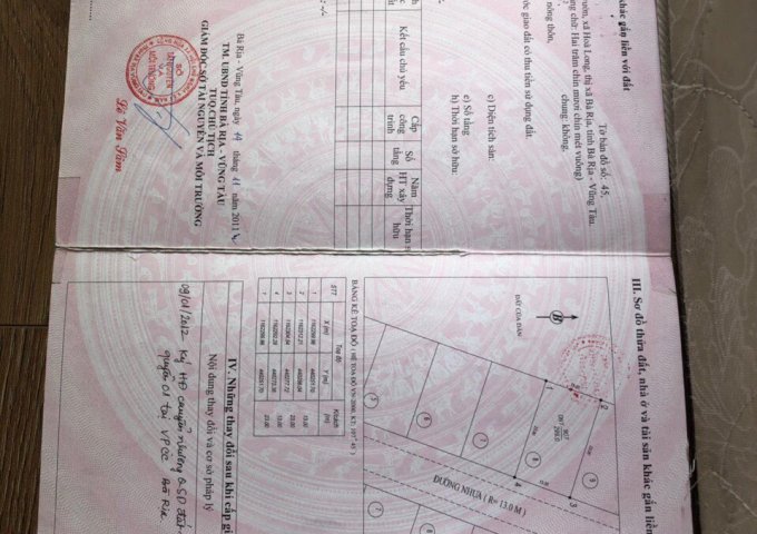 Bán đất khu biệt thự Barimex Hoà Long, Bệnh Viện Bà Rịa, đường Hương Lộ 2, TP Bà Rịa.