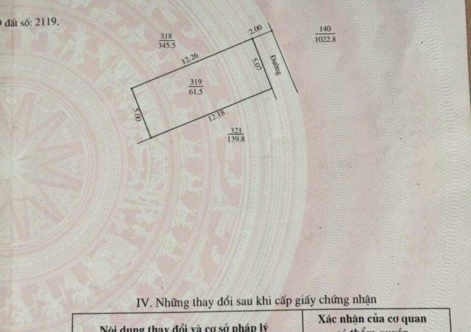 CHÍNH CHỦ CẦN BÁN LÔ ĐẤT NGÕ PHỐ PHAN CHU TRINH, KHU 3 PHƯỜNG NHỊ CHÂU. TP HẢI DƯƠNG