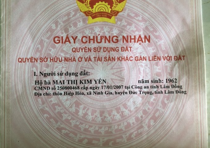 CHÍNH CHỦ CẦN BÁN LÔ ĐẤT MẶT TIỀN ĐƯỜNG CHÍNH GẦN NGÃ 3 ĐẠI NINH – ĐỨC TRỌNG. LIÊN HỆ: 039 332 5268