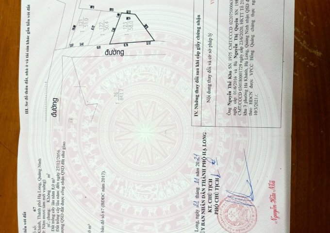 Cơ Hội Tốt Để Mua 2 Lô Đất Tại Tổ 21A Khu 3 - P. Hà KHánh - Tp.Hạ Long - Quảng Ninh .