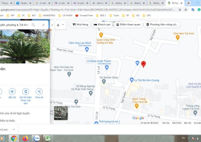 Nhà mặt tiền 69 Ngô Quyền, Phường 4, Trà Vinh, 13x16, 213m2, 3,6 tỷ