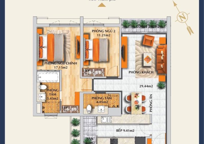 Chung Cư BRG Grand Plaza 16 Láng Hạ, Căn hộ 2PN giá ngoại giao cực sốc