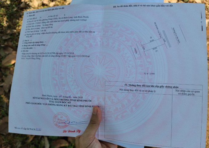 CHÍNH CHỦ CẦN BÁN LÔ ĐẤT ĐẸP PHƯỜNG HƯNG CHIẾN, THỊ XÃ BÌNH LONG, BÌNH PHƯỚC.