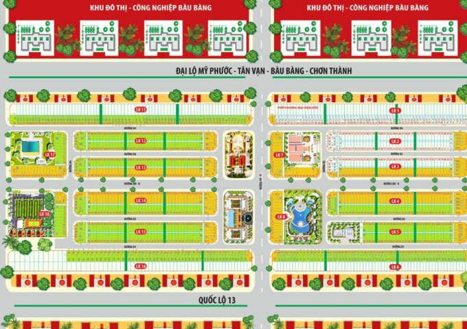 BÁN LÔ ĐẤT CẶP VỊ TRÍ ĐẸP ĐƯỜNG THÔNG DỰ ÁN THĂNG LONG BÀU BÀNG , BÌNH DƯƠNG