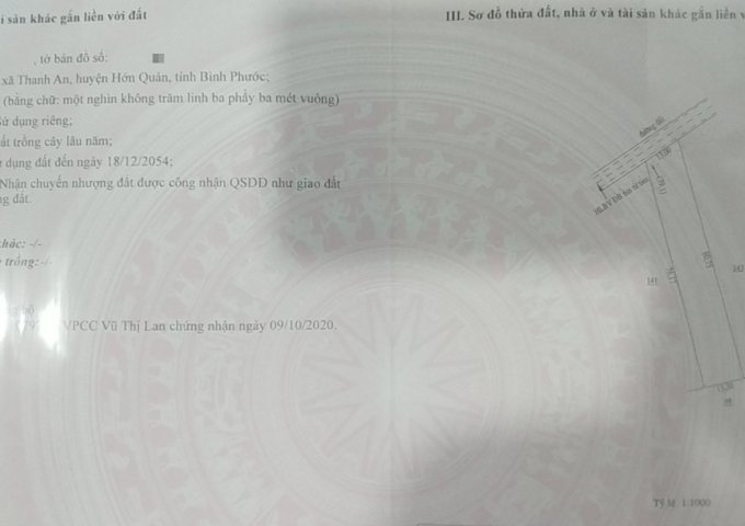 SẢN PHẨM CỰC HÓT CHỈ CẦN 300TR SỞ HỮU NGAY LÔ ĐẤT HƠN 1000M2 TẠI ẤP XA CÔ, XÃ THANH AN.HUYỆN HỚN QUẢN .TỈNH BÌNH PHƯỚC