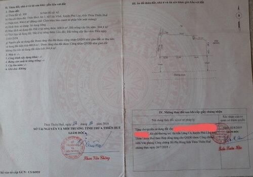 Chính chủ cần bán đất tại Thôn Bình An 1, Xã Lộc Vĩnh, Phú Lộc, Thừa Thiên Huế.