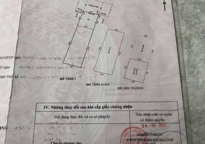 CHÍNH CHỦ CẦN BÁN CĂN NHÀ ĐẸP TẠI ĐƯỜNG LÊ LĂNG - P. PHÚ THỌ HÒA - QUẬN TÂN PHÚ - TP. HỒ CHÍ MINH .