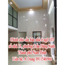 Chính chủ cần bán nhà ở ngõ 107 số nhà 15, phường Trần Đăng Ninh, Thành phố Nam Định