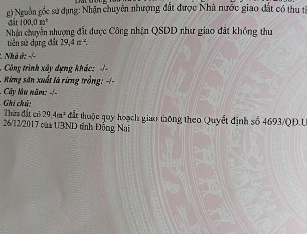 CHÍNH CHỦ CẦN BÁN LÔ ĐẤT ĐẸP TẠI ẤP 2 - PHÚ HÒA - ĐỊNH QUÁN - ĐỒNG NAI .