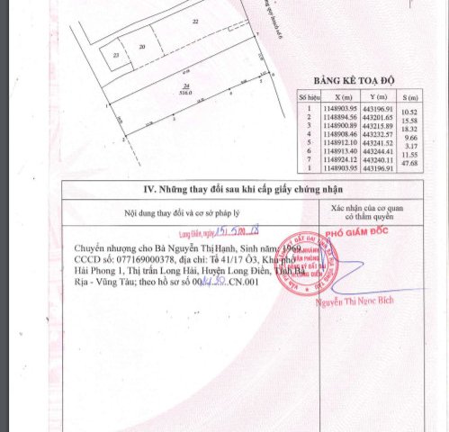 BÁN ĐẤT DU LỊCH BIỂN LONG HẢI, MẶT TIỀN ĐƯỜNG QH SỐ 6, CẠNH BIỂN LONG HẢI, HUYỆN LONG ĐIỀN, TỈNH BRVT.