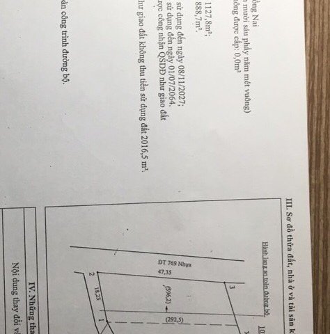 SIÊU PHẨM – GIÁ ĐẦU TƯ- VỊ TRÍ ĐẶC ĐỊA –MẶT TIỀN DT 769 NẰN NGÀY KHU DÂN CƯ KIM OANH- BÌNH SƠN –LONG THÀNH- ĐỒNG NAI