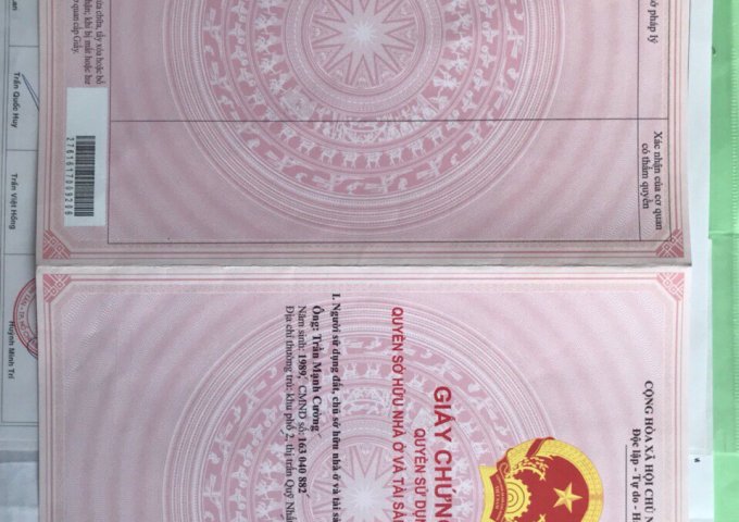 CẦN BÁN LÔ ĐẤT 2 MẶT TIỀN ĐƯỜNG NHỰA ĐƯỜNG KÊNH 7 XÃ TÂN KIÊN - BÌNH CHÁNH - HỒ CHÍ MINH .