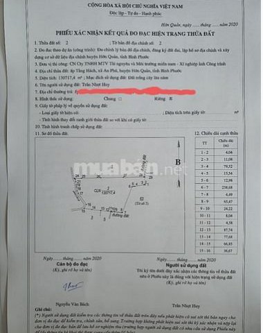 CHÍNH CHỦ BÁN 13HA ĐẤT NÔNG NGHIỆP TẠI HỚN QUẢN - BÌNH PHƯỚC