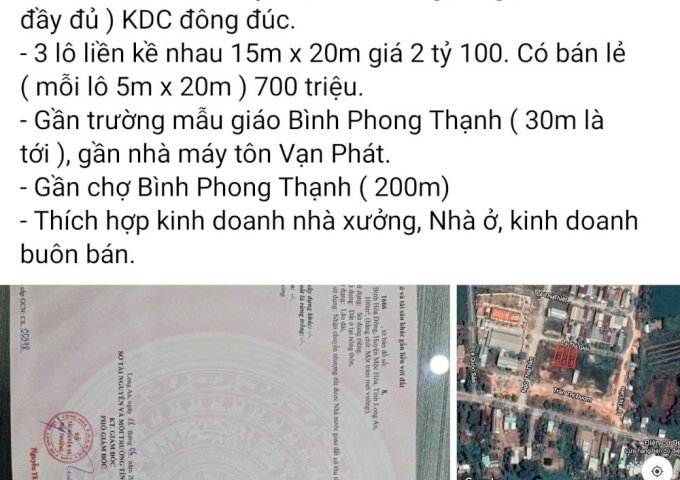  Bán đất tại Xã Bình Hòa Đông, huyện Mộc Hóa, Tỉnh Long An.  Thông tin mô tả: