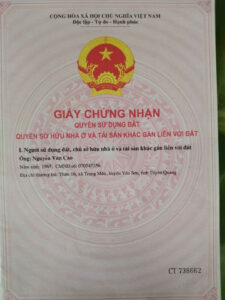 CHÍNH CHỦ CẦN BÁN ĐẤTxã Trung Môn - huyện Yên Sơn - tỉnh Tuyên Quang
