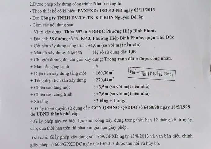 GẤP! GẤP! CẦN BÁN NHANH NHÀ 1 TRỆT, 1 LẦU, 1 LỬNG ĐƯỜNG 19 HIỆP BÌNH PHƯỚC - THỦ ĐỨC 248M2. LHCC: 0938204923