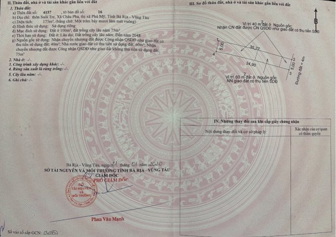 LÔ ĐẤT MẶT TIỀN ĐƯỜNG NHỰA NHÀ NƯỚC 20M, THỔ CƯ 100M2 CHO VỊ TRÍ LIỀN KỀ KCN SONADEZI HƠN 2.000 HECTA.