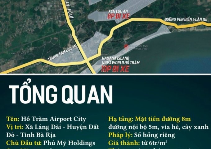 BÁN ĐẤT NỀN KHU VỰC SÂN BAY LỘC AN, XÃ LÁNG DÀI, ĐẤT ĐỎ, BR-VT