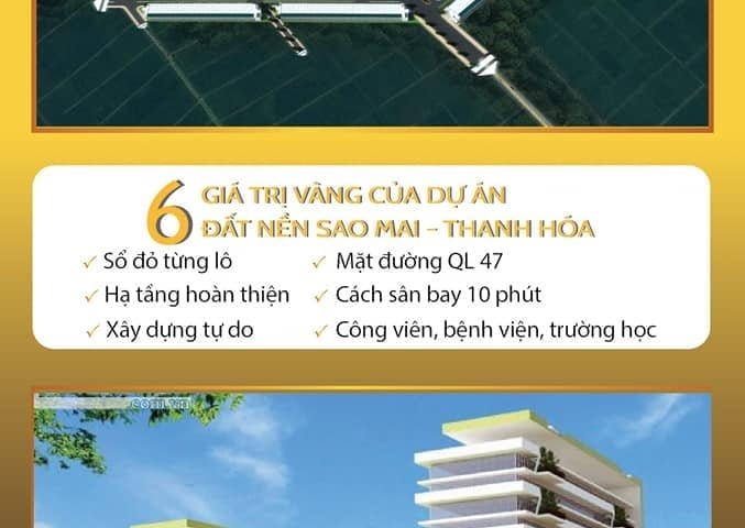 Suất ngoại giao đất nền bệnh viện Quốc tế - KĐT cao cấp Sao Mai, H. Triệu Sơn.
