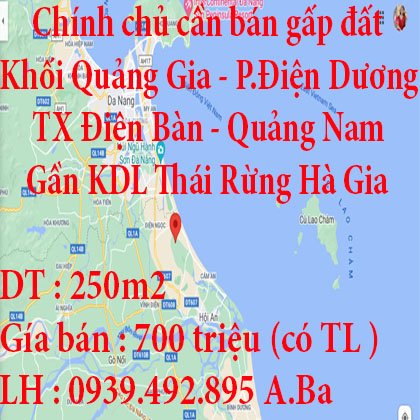 Chính chủ cần bán gấp đất Điện Bàn Quảng Nam