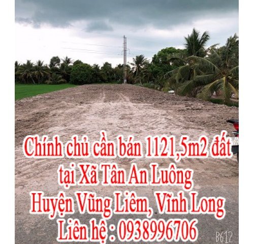 Chính chủ cần bán đất tại Xã Tân An Luông, Huyện Vũng Liêm, Tỉnh Vĩnh Long.