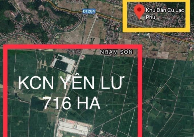 Bán đất nền dự án tại khu dân cư Lạc Phú 1 , Yên Dũng ,Bắc Giang , các lô hoa hậu mặt đường đôi lên Thiền Viện Trúc Lâm Phượng Hoàng
