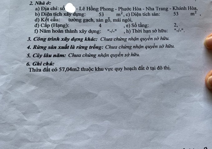 Chủ cần bán nhà mt LHP để vào Sài Gòn ở