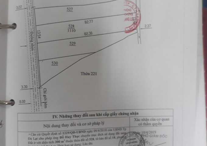 CẦN BÁN LÔ ĐẤT TẠI PHƯỜNG 7 – TP ĐÀ LẠT – TỈNH LÂM ĐỒNG. LIÊN HỆ: 0943089777