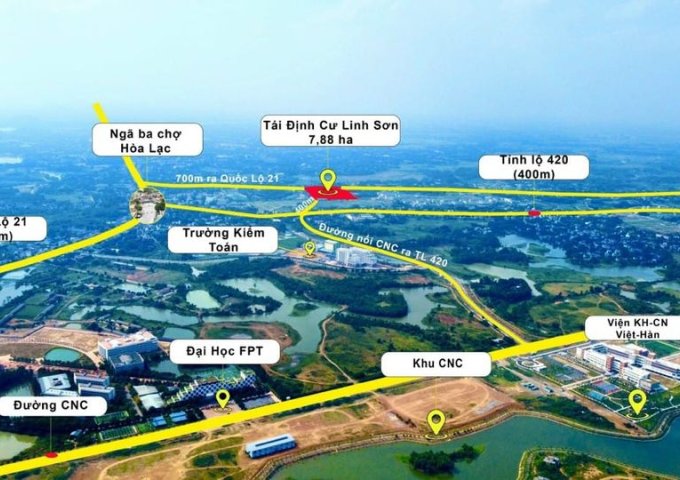 CĐT mở bán 32 lô đất Bình Yên Thạch Thất, giá đầu tư chỉ 900tr