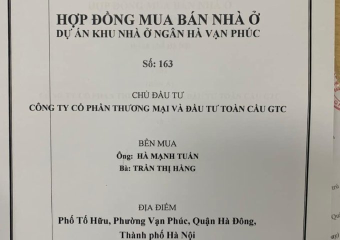 CHO THUÊ NHÀ SHOPHOUSE MẶT ĐƯỜNG TỐ HỮU -KDT GALAXY VẠN PHÚC - HÀ ĐÔNG - VỊ TRÍ ĐẸP KINH DOANH.
