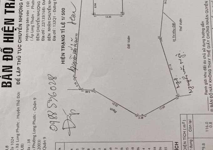 NHANH TAY SỞ HỮU LÔ ĐẤT MẶT TIỀN ĐƯỜNG LONG PHƯỚC Q9- TP.HCM VỚI GIÁ CHỈ 15.7TR/M2 .