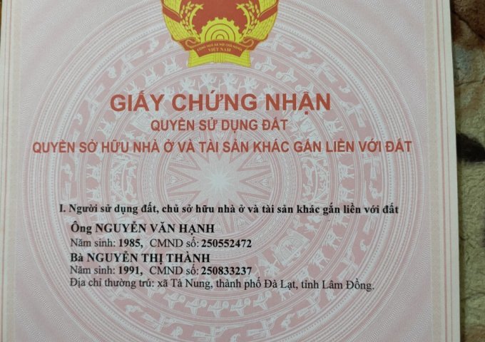CHÍNH CHỦ CẦN BÁN LÔ ĐẤT ĐẸP XÃ NAM HÀ, HUYỆN LÂM HÀ, LÂM ĐỒNG.LIÊN HỆ: 0867710379