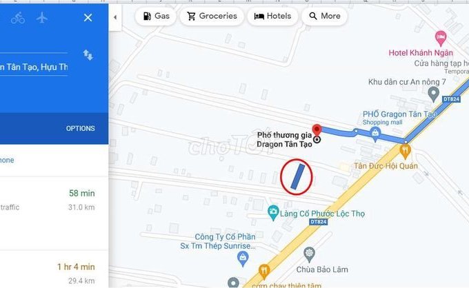 CHÍNH CHỦ CẦN BÁN ĐẤT XÃ HỰU THẠNH - HUYỆN ĐỨC HÒA - LONG AN