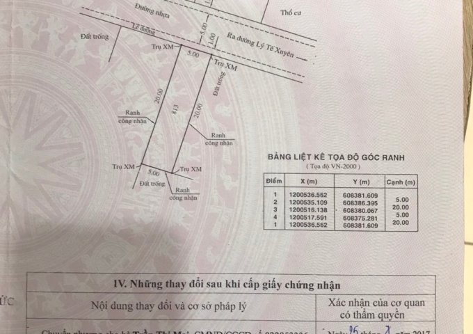 CẦN BÁN LÔ ĐẤT 100M2 ĐƯỜNG LÝ TẾ XUYÊN, PHƯỜNG LINH ĐÔNG, QUẬN THỦ ĐỨC, TP HỒ CHÍ MINH