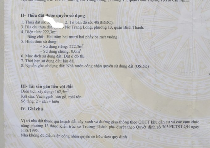 CHÍNH CHỦ CẦN BÁN NHÀ MẶT TIỀN ĐƯỜNG PHẠM VĂN ĐỒNG QUẬN BÌNH THẠNH - TP. HỒ CHÍ MINH .